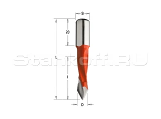Сверло Delta-Tools присадочное сквозное 4*10*57,5 mm Левое