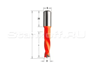 Сверло Delta-Tools присадочное глухое 7*10*57,5 mm Левое