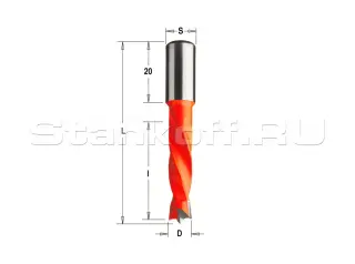 Сверло Delta-Tools присадочное глухое 7*10*70 mm Левое