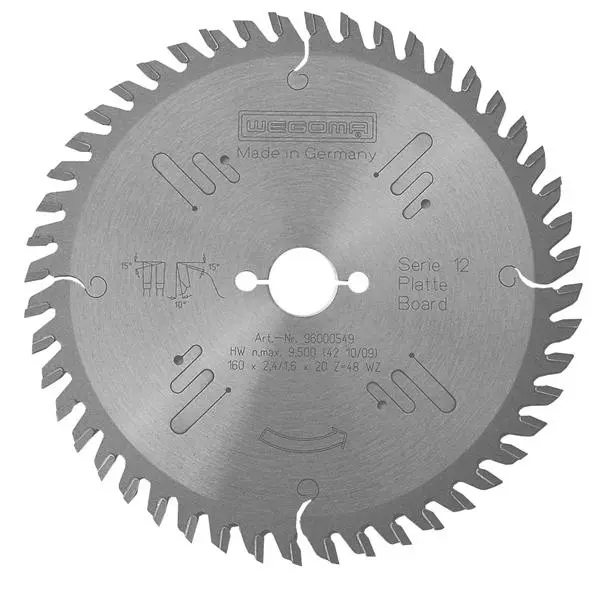 Пильные диски 160 x 2,4/1,6 x 20mm, Z48, WZ, Wegoma-Germany