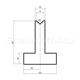 Цельная матрица для гибки KRS 80.85.18