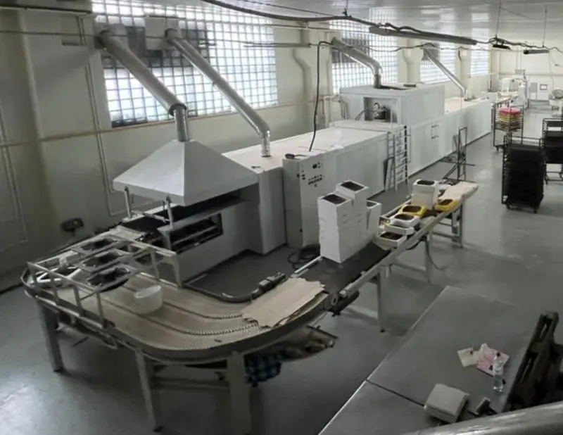 Линия с газовой тоннельной печью