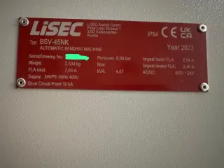Гибка дистанционной рамки Lisec BSV 45NK