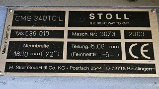 Плосковязальная машина STOLL CMS 340 TC-LE5