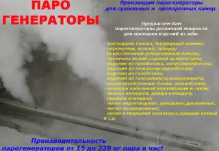 Парогенераторы для пропарочной камеры