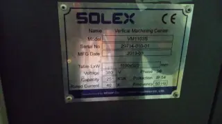 Вертикальный обрабатывающий центр с ЧПУ Solex VM1103S