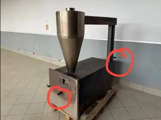 Печь для аффинажа, с циклонным дымоходом