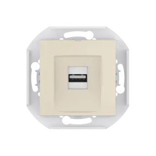 Розетка скрытой установки CADUCEUS ALING PRESTIGE с модулем Keystone USB 2.0 тип А-А, 250В~, механизм