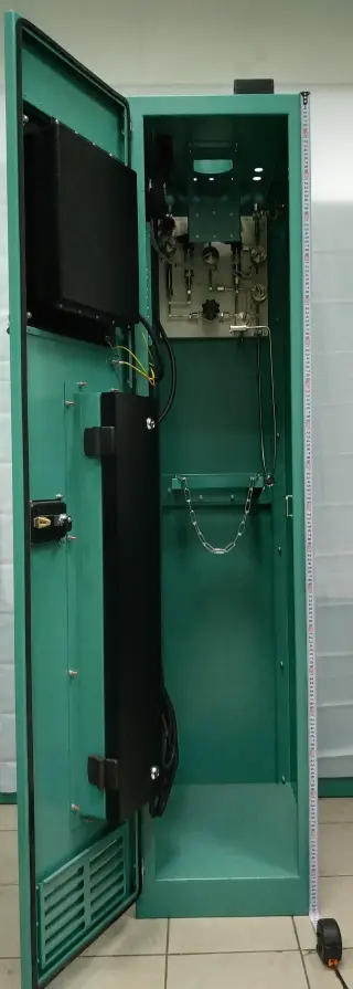 Автоматизированный шкаф газобаллонный на 1 газовый баллон (40 л) для сжатых токсичных и агрессивных газов
