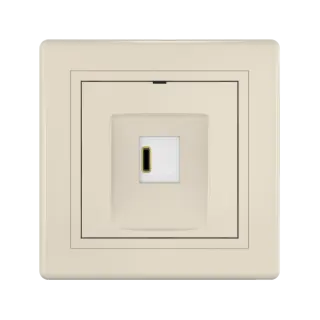 Розетка скрытой установки CADUCEUS ALING PRESTIGE USB, тип С, для зарядки 1-го устройства, 3А, 5В=, 250В~