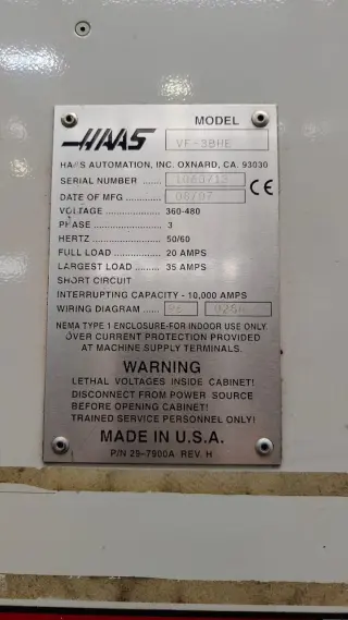 Вертикально-фрезерный станок haas VF-3BHE