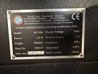 Автоматическая стегательная машина HC 3500