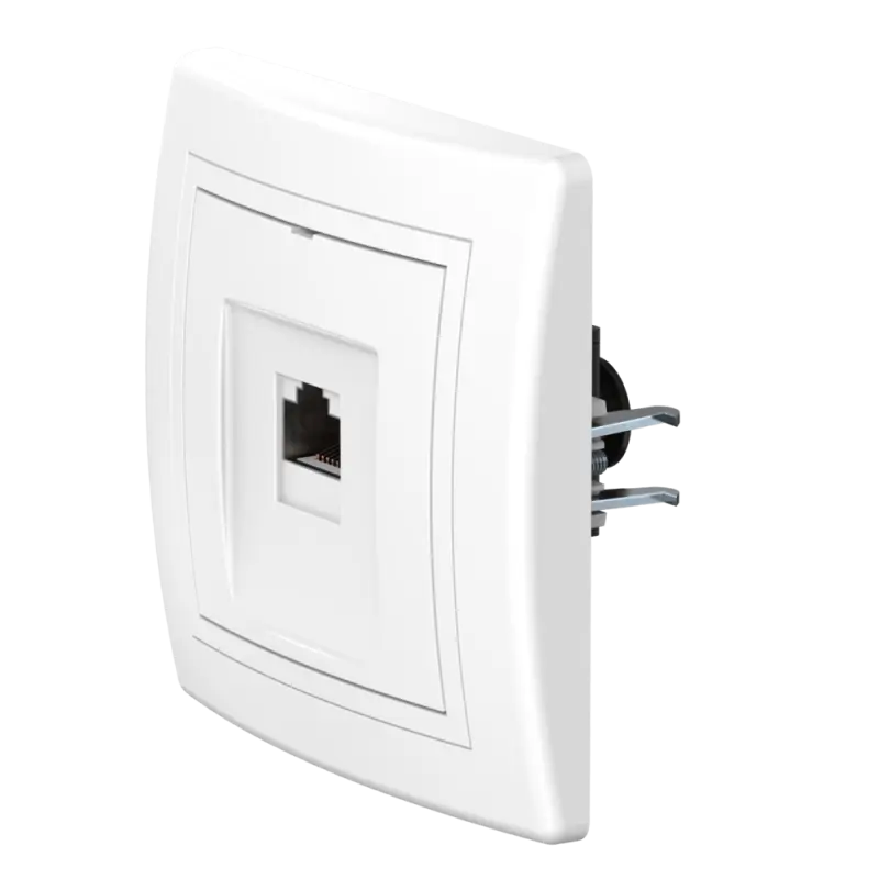 Розетка скрытой установки CADUCEUS ALING PRESTIGE компьютерная с модулем Keystone RJ45 8P8C, cat.6A, S/FTP