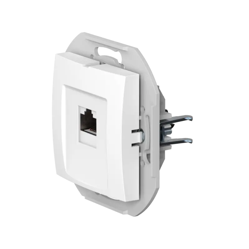 Розетка скрытой установки CADUCEUS ALING PRESTIGE компьютерная с модулем Keystone RJ45 8P8C, cat.6, UTP, механизм