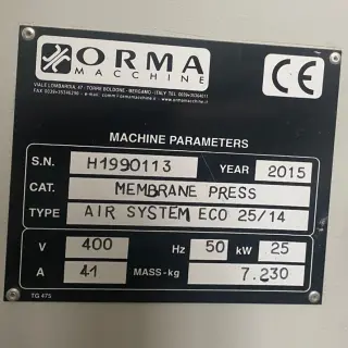 Пресс вакуумный мембранный ORMA Air System Eco 25/14