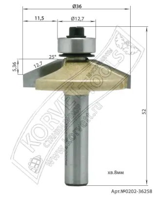 0202-7930. Фреза кромочная конусная н\п D78.98 B38.1 А30° TL80 Х12 #16410