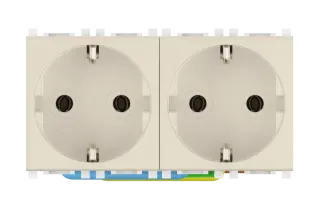 Розетка CADUCEUS ALING EXPERIENCE электрическая, двухместная, модульная, для скрытой проводки, механизм, 16А, 250 В~