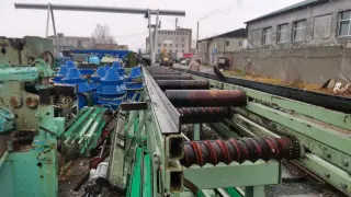 Конвейер продольный (приводной) для п/м (22,5м) (гладк.16,5+винт 6м)