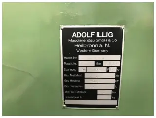 Термоформер ILLIG RDM 50K 1988 + шеф-монтаж и пуско-наладка