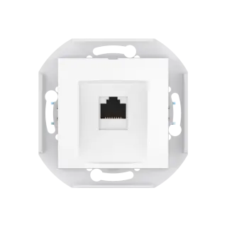 Розетка скрытой установки CADUCEUS ALING PRESTIGE компьютерная с модулем Keystone RJ45 8P8C, cat.6, FTP, механизм
