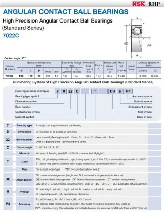 Подшипники 7022 B7022 EX110 S6022 36122 122HC MM9122
