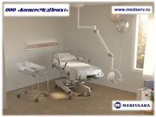Светильники медицинские смотровые Q-Flow 1, Merivaara, Финляндия – высочайшие характеристики светового потока, изящная конструкция