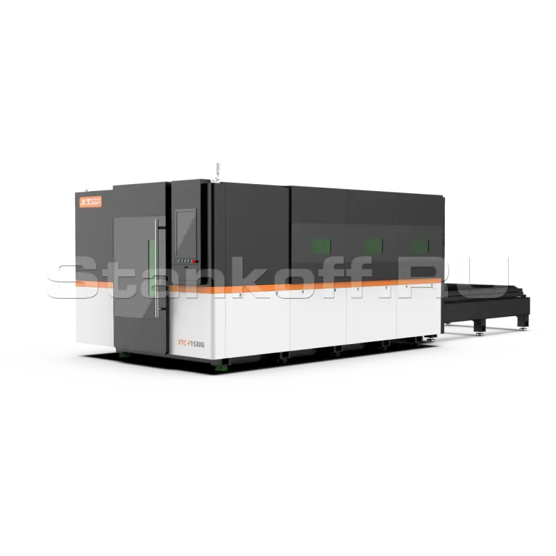 Оптоволоконный лазерный станок в защитной кабине XTC-1530G/6000 Reci