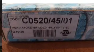 Переходник m/f m20х1.5/1/2" нерж для манометра