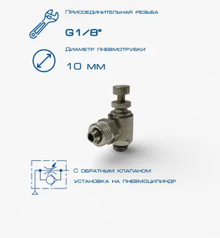 Пневмодроссель П-ДР1-1/8-10х8