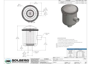 Вакуумный фильтр Solberg CSL-PSL-EL0002037-2094, уровень фильтрации 10 мкм, сетка AISI 316L