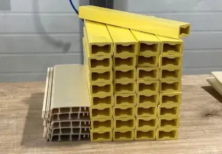 Экструзионная фильера для НПВХ профиля 49×29×6 мм с калибраторами