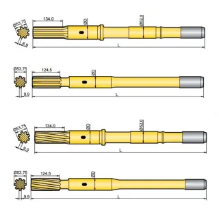 Хвостовик аналог Atlas Copco COP 2150, COP 2150EX, COP 2550, COP 2550EX