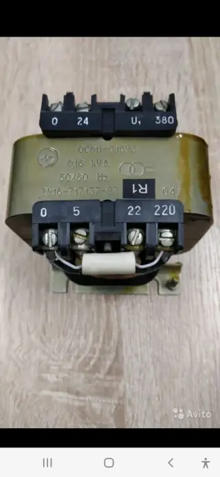 Трансформатор ОСМ1-0,16 380/5-22-220/24