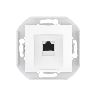 Розетка скрытой установки CADUCEUS ALING PRESTIGE компьютерная с модулем Keystone RJ45 8P8C, cat.6A, UTP, механизм