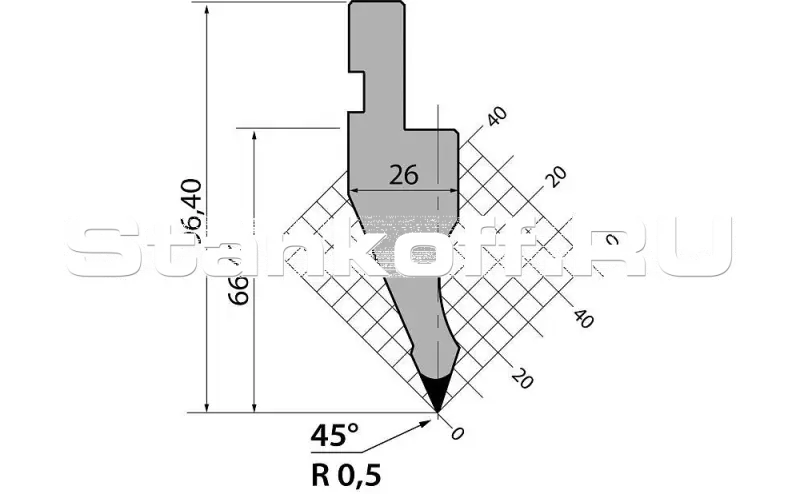 Пуансон R1 классический P.97.45.R05.835