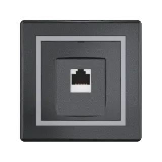 Розетка скрытой установки CADUCEUS ALING PRESTIGE компьютерная с модулем Keystone RJ45 8P8C cat.6, FTP