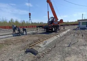 Завершен комплекс работ по строительству и монтажу подкранового пути для башенного крана протяженностью 187,5 метра