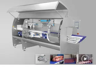 Машина MARELEC PORTIO B для порционной нарезки свинины на кости с фиксированным весом