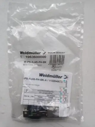IE-PS-RJ45-FH-BK Разъем разборный металлический 1963600000 Weidmuller