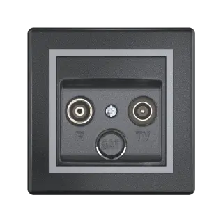 Розетка скрытой установки CADUCEUS ALING PRESTIGE антенная TV/FM, оконечная