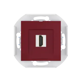 Розетка скрытой установки CADUCEUS ALING PRESTIGE с модулем Keystone HDMI тип A-A, механизм