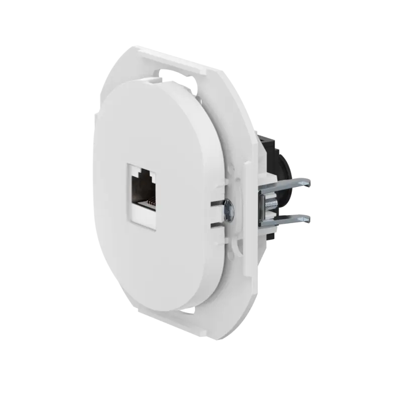 Розетка скрытой установки компьютерная CADUCEUS ALING EON с модулем Keystone RJ45 8P8C, cat.6A, UTP, механизм