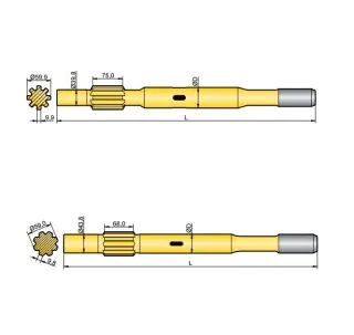 Хвостовик аналог Sandvik/Tamrock HL 600, HL 600 S, HL 645, HL 645 S