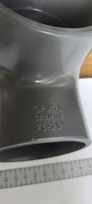 Колено 90°, d75, PVC-U метрическое, +GF+
