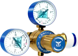 Редуктор баллонный кислородный CADUCEUS БКО-50 с быстроразъемным клапаном