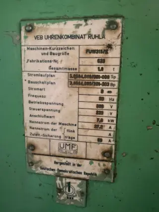 Широкоуниверсальный фрезерный станок Ruhla FUW 315/III