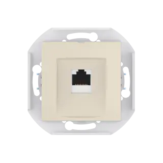 Розетка скрытой установки CADUCEUS ALING PRESTIGE компьютерная с модулем Keystone RJ45 8P8C, cat.6, FTP, механизм