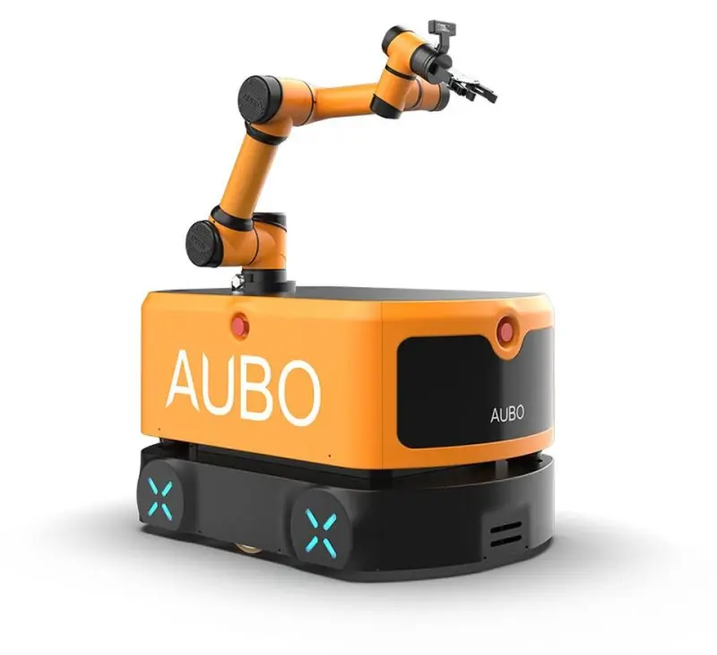 Кобот на мобильной платформе AUBO-AMR300, грузоподъёмность платформы 300 кг, навигация SLAM