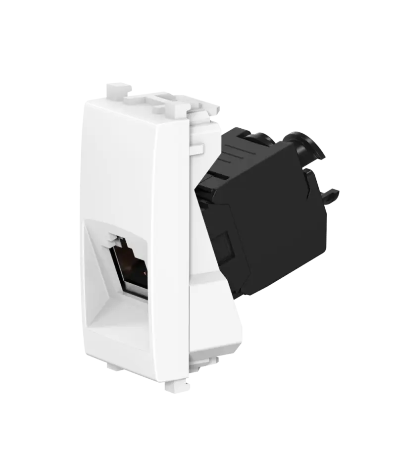 Розетка CADUCEUS ALING EXPERIENCE компьютерная, с модулем Keystone RJ45 8P8C cat.5e, FTP, модульная, для скрытой проводки, механизм