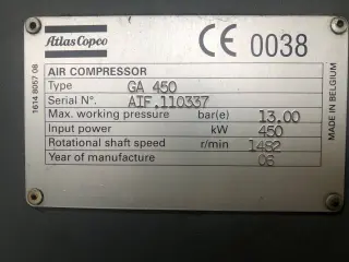 Компрессор воздушный Atlas Copco GA450